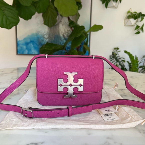 Tory Burch Handbags - NWT TORY BURCH Small Eleanor Convertible Shoulder Bag In Plumberry Leather Suede